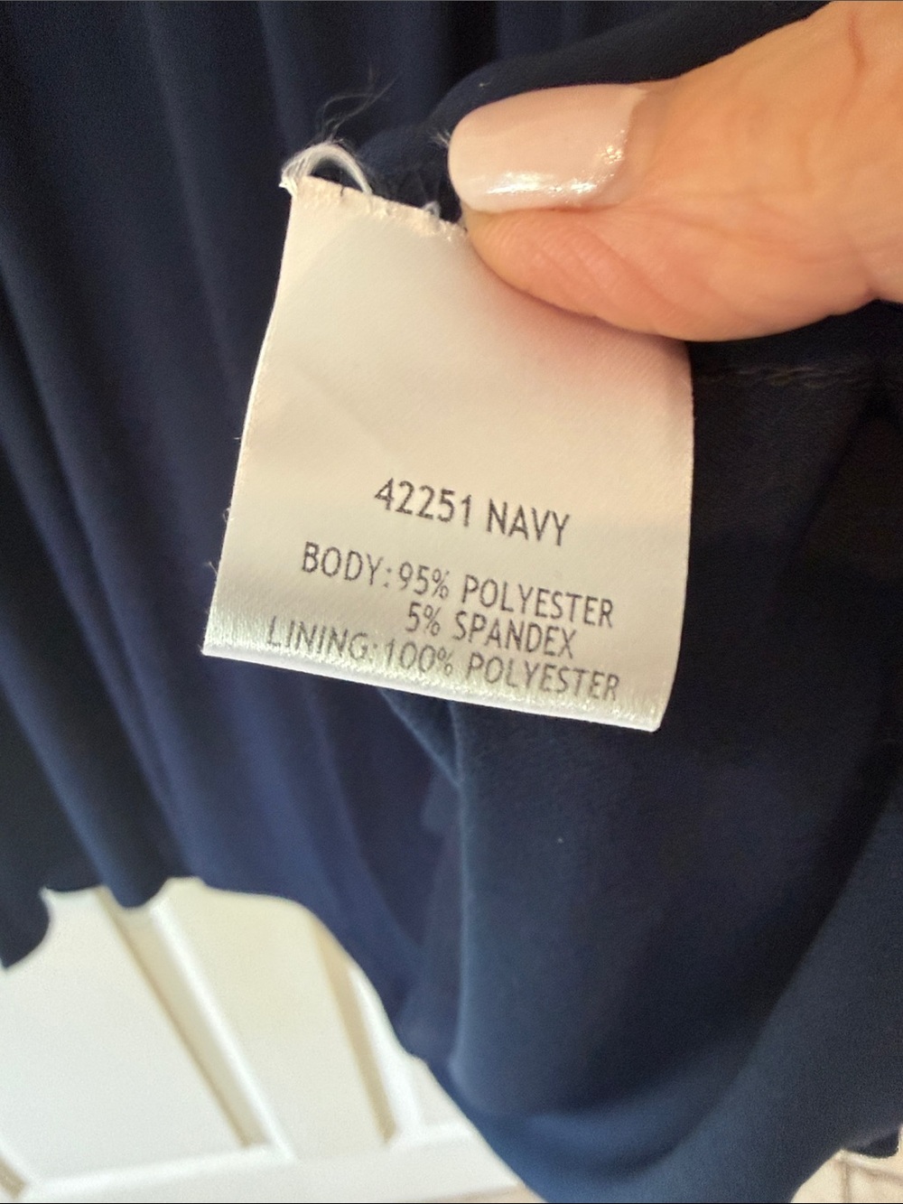 Classic Navy Wrap-Front Midi Dress - Picture 3 of 4